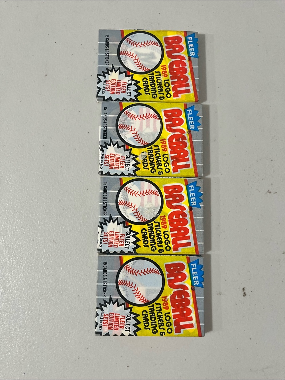 1989 fleer packs. Billy Ripken fface chase 4 packs